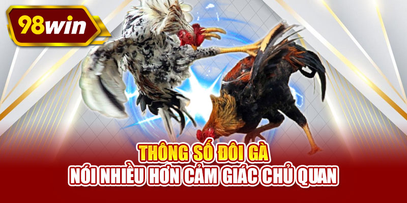Thông số đôi gà nói nhiều hơn cảm giác chủ quan