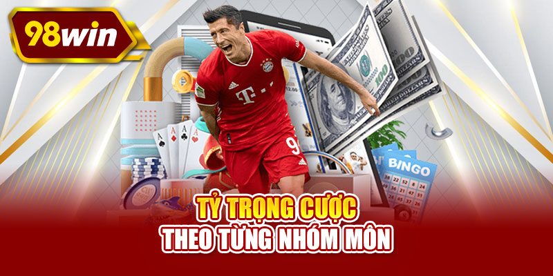 Tỷ trọng cược theo từng nhóm môn